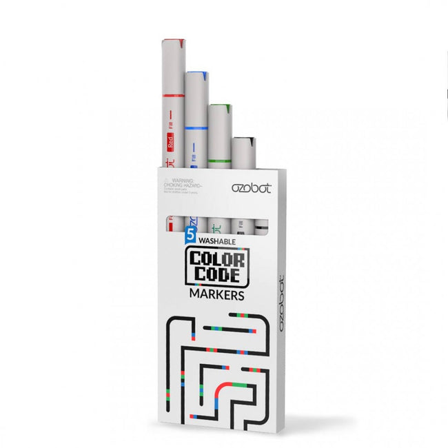 Rotuladores Ozobot Color Code Doble Punta Colores Negro Rojo Azul Verde Hover Image