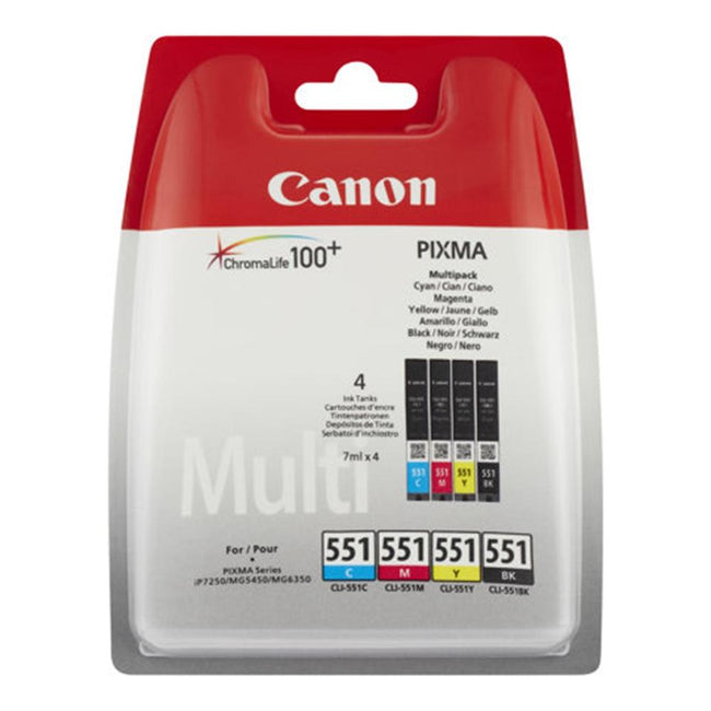 Multipack Canon Cli - 551 C - M - Y - Bk Hover Image