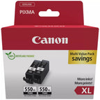 Pack Cartucho Tinta Canon Pgi - 550xl Negro 2 Uds