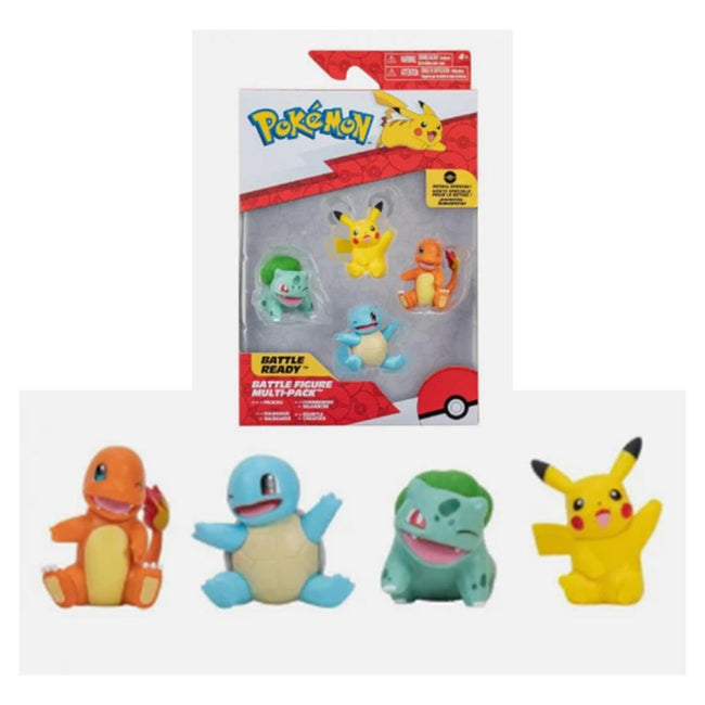 Pack 4 Figuras Pokemon Iniciales De Kanto Hover Image