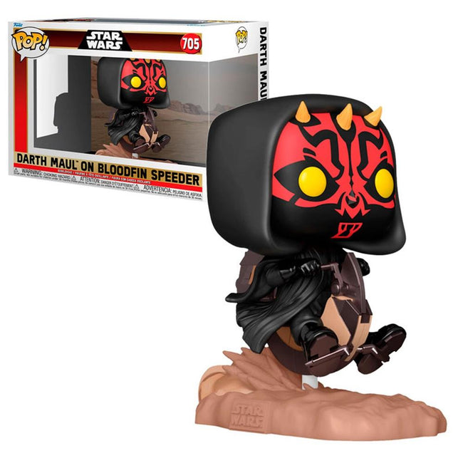 Funko Pop Deluxe Ride Star Wars The Phantom Menace Darth Maul En Aleta Sangrienta 76014 Hover Image