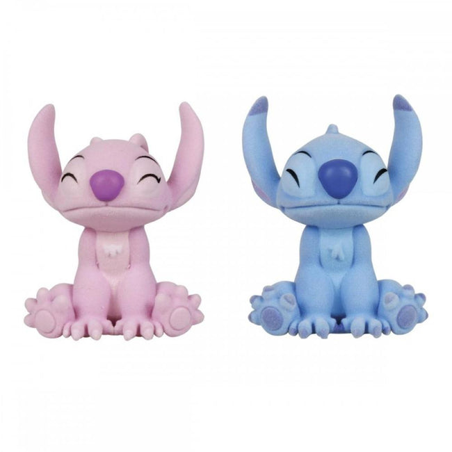 Pack De 2 Figuras Flocadas Enesco Disney Stitch Y Angel Beso Hover Image