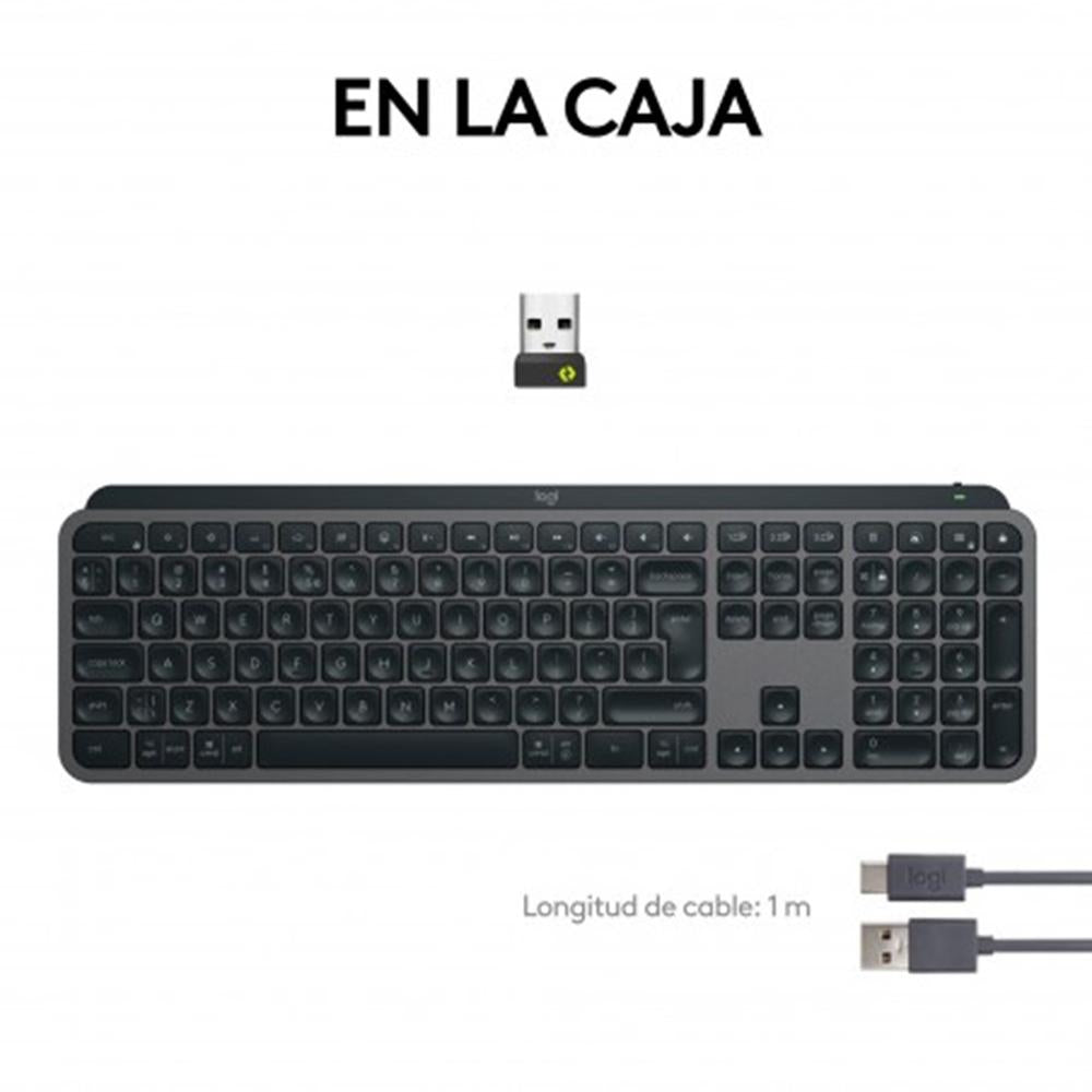 Teclado Logitech Mx Keys S Inalambrico Grafito Bateria