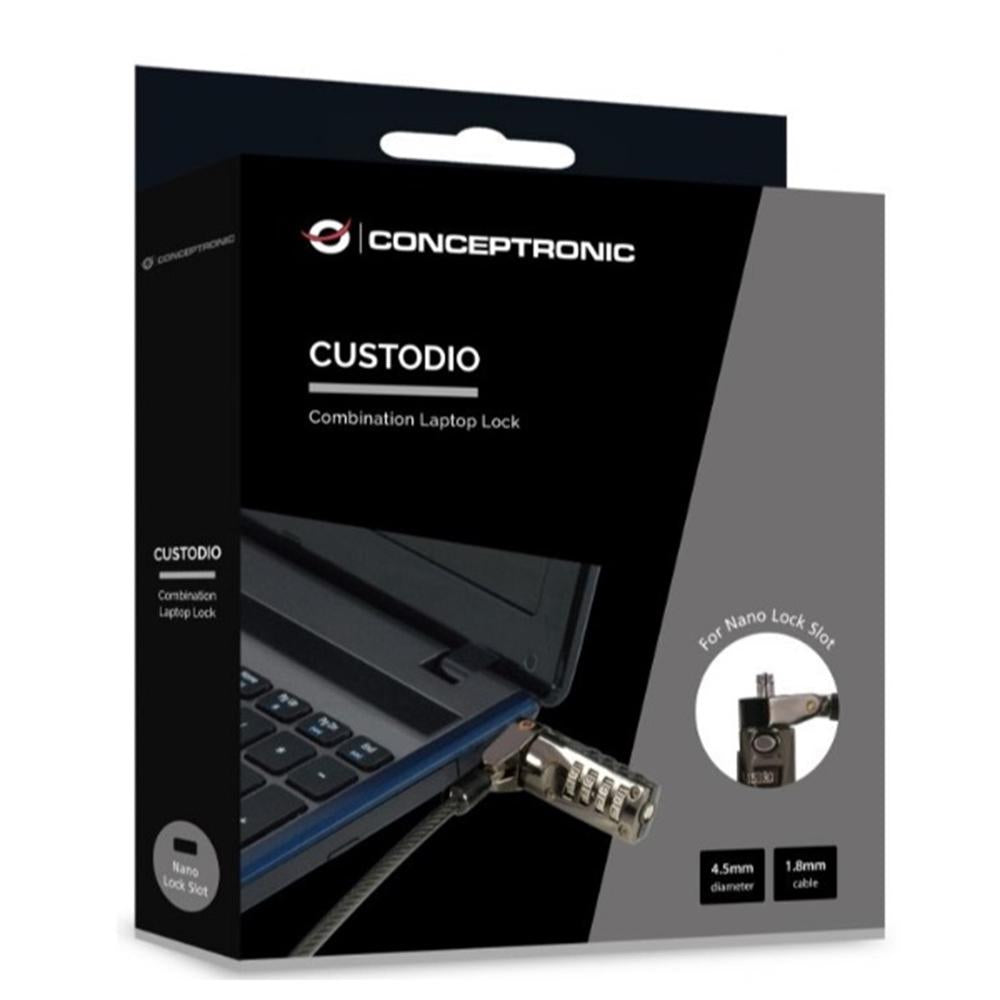 Cable Seguridad Para Portatiles 1.8m Conceptronic