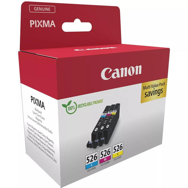 Multipack Canon Cli - 526 C - M - A Mg5150 - Mg5250 - Mg6150 - Mg8150 - Ip4850 Blister Main Image