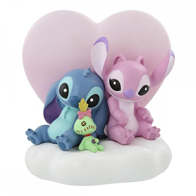Figura Iluminada Enesco Disney Stitch Y Angel Hover Image