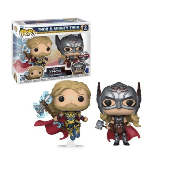 Pack 2 Funkos Funko Pop Marvel Thor Love & Thunder Thor & Migthy Thor 63176 Hover Image