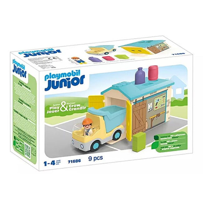 Playmobil Junior Camión Con Garaje Hover Image