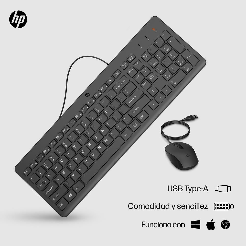 Teclado + Raton Hp 150 Cable