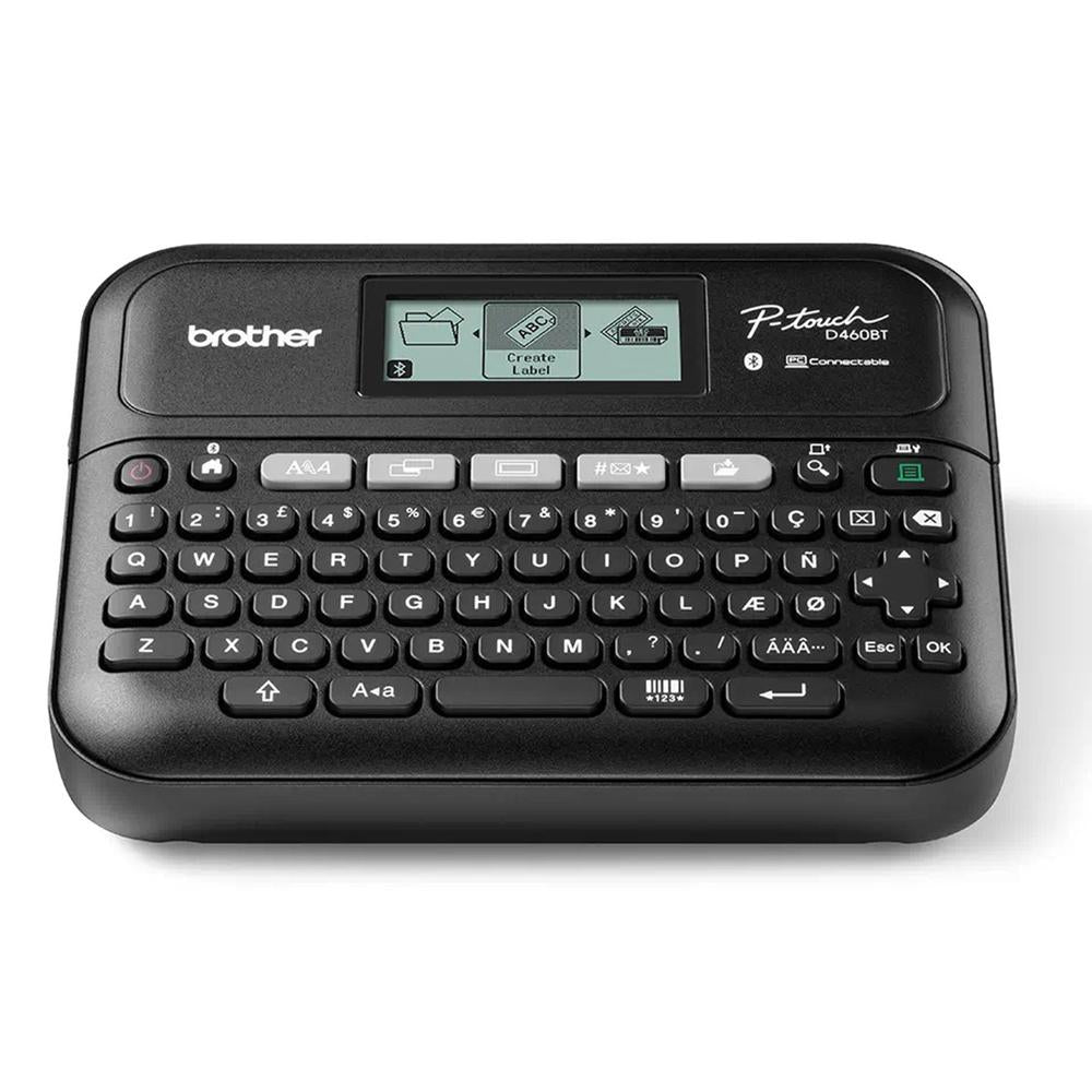 Rotuladora Brother Pt - D460btvp Lcd - 2 Lineas - Teclado Qwerty - Corte De Cinta Manual