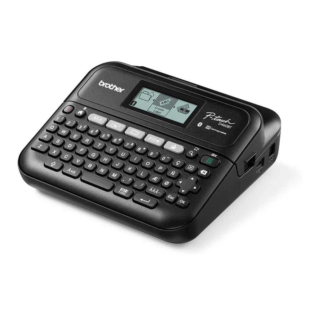 Rotuladora Brother Pt - D460btvp Lcd - 2 Lineas - Teclado Qwerty - Corte De Cinta Manual