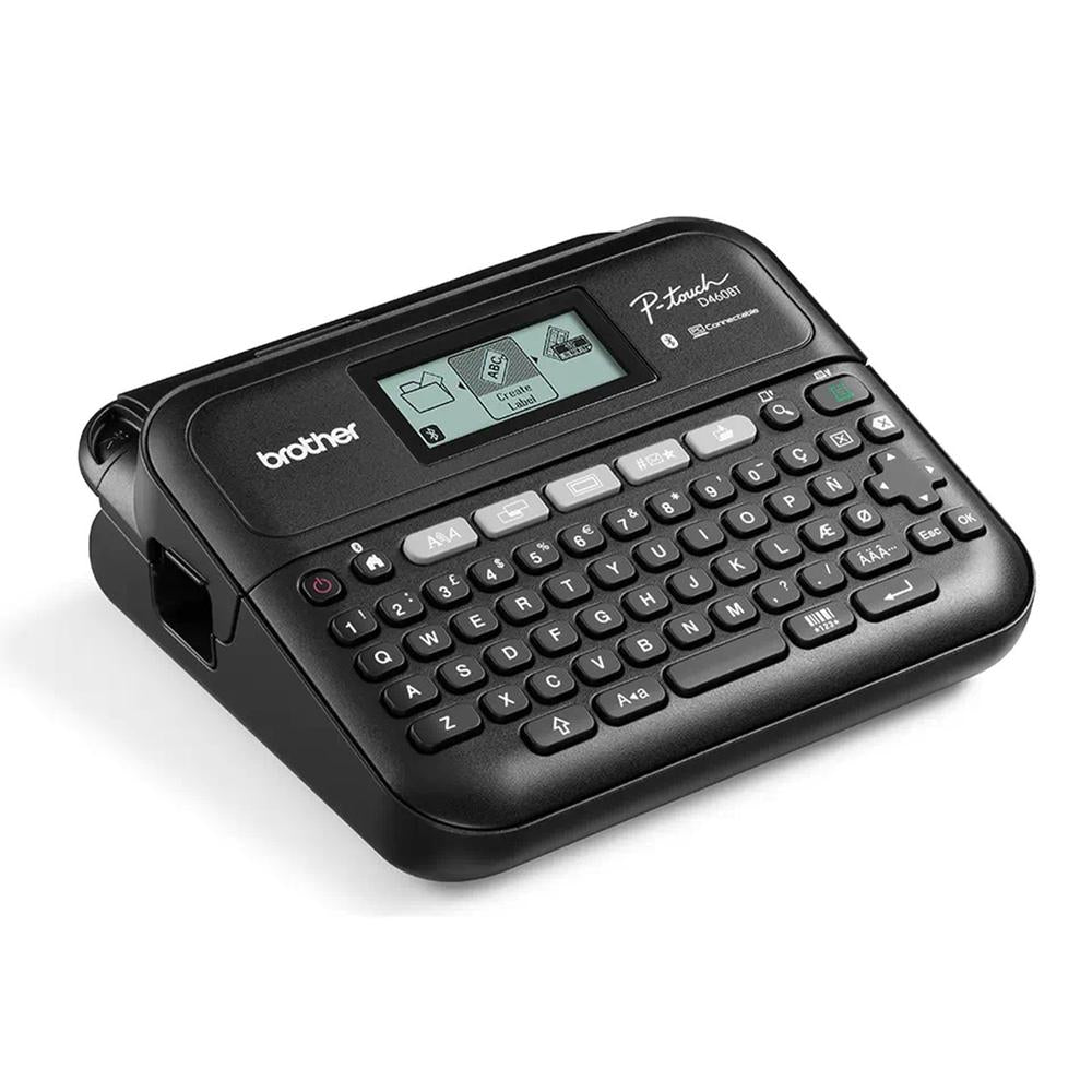 Rotuladora Brother Pt - D460btvp Lcd - 2 Lineas - Teclado Qwerty - Corte De Cinta Manual