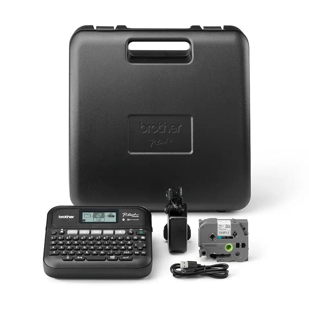 Rotuladora Brother Pt - D460btvp Lcd - 2 Lineas - Teclado Qwerty - Corte De Cinta Manual
