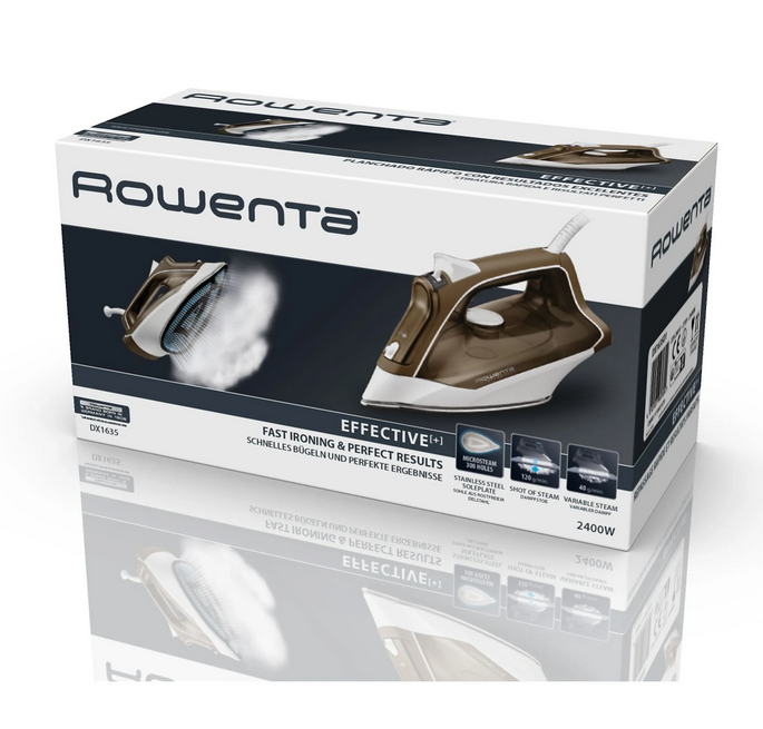 Plancha De Vapor Rowenta Dx1635 Effective 2400w Blanco Y Gris