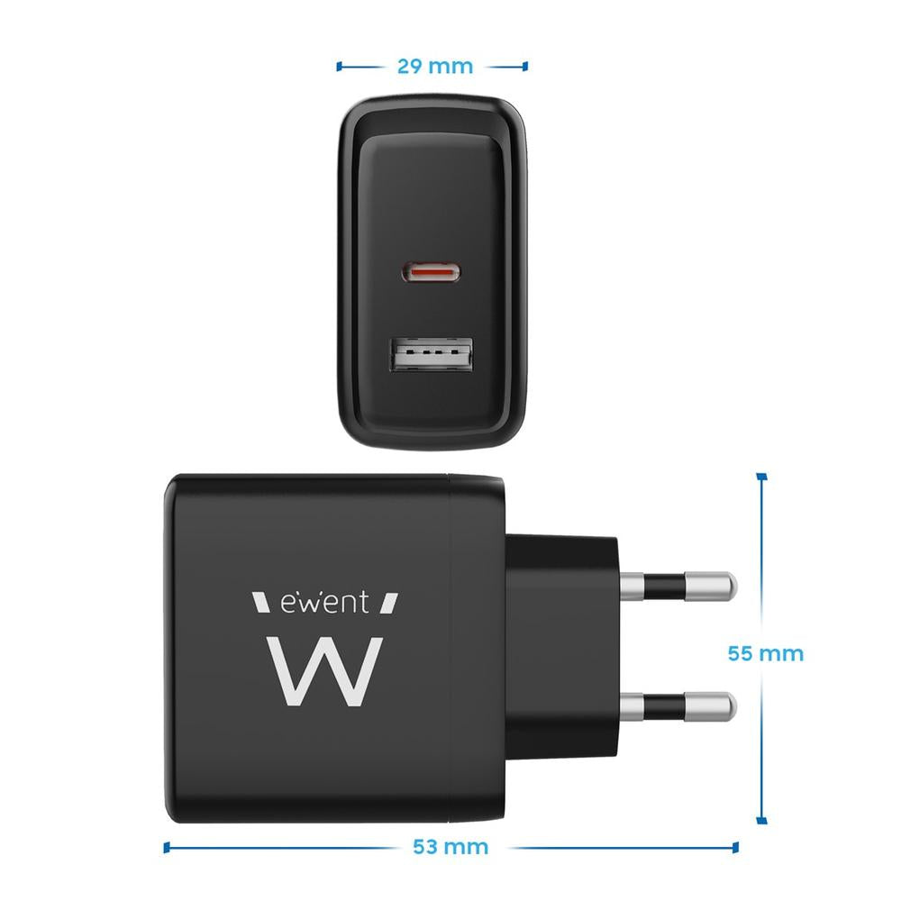 Cargador Ewent Ew1330 65w Usb Tipo A - Usb Tipo C
