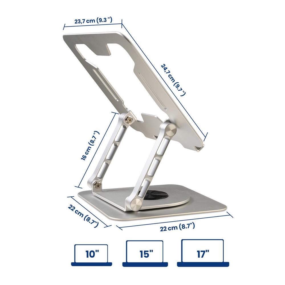 Soporte Mesa Ewent Para Portatil 17.3 Pulgadas Rotacion 360