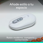 Raton Inalambrico Logitech Pop Mouse Blanco