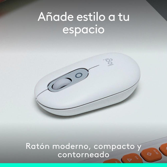 Raton Inalambrico Logitech Pop Mouse Blanco Main Image
