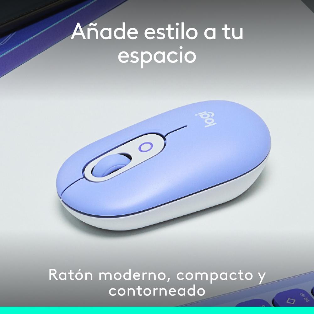 Raton Inalambrico Logitech Pop Mouse Lila