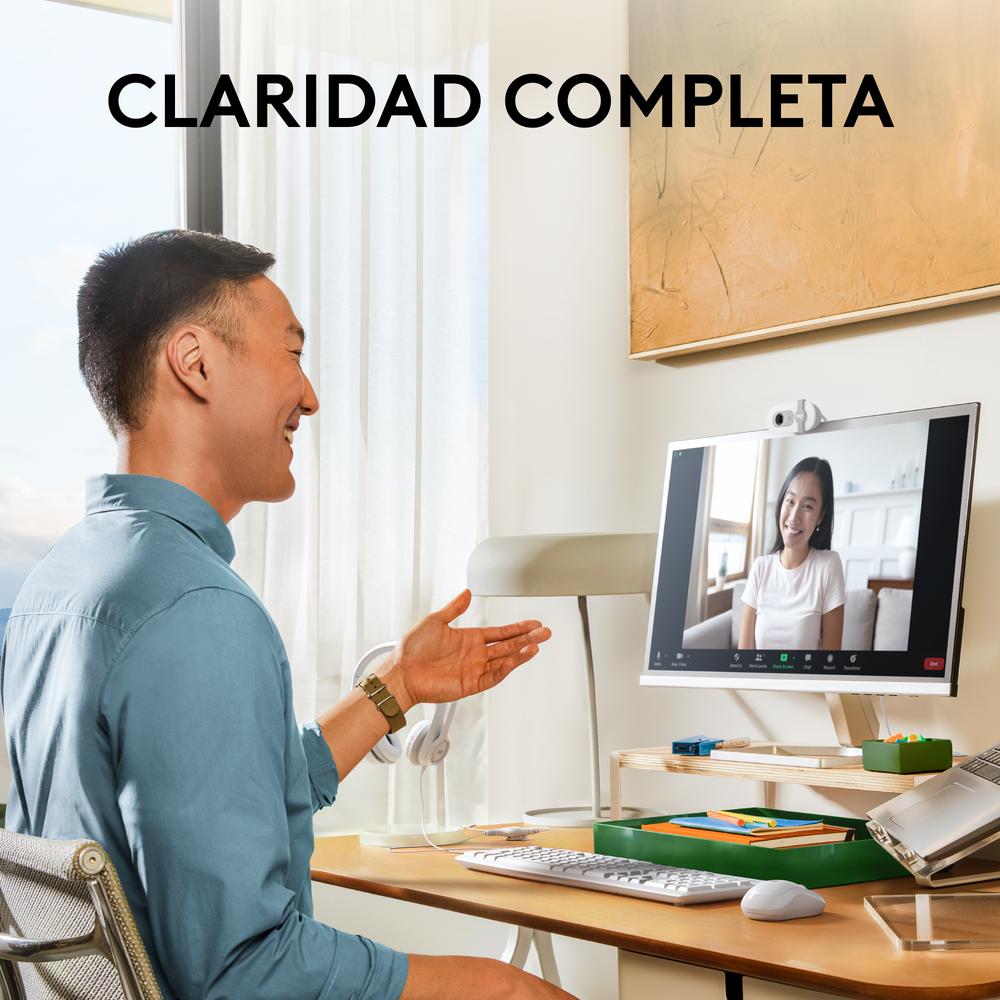 Webcam Logitech Brio 100 Blanco Full Hd - Usb