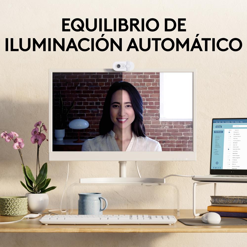 Webcam Logitech Brio 100 Blanco Full Hd - Usb