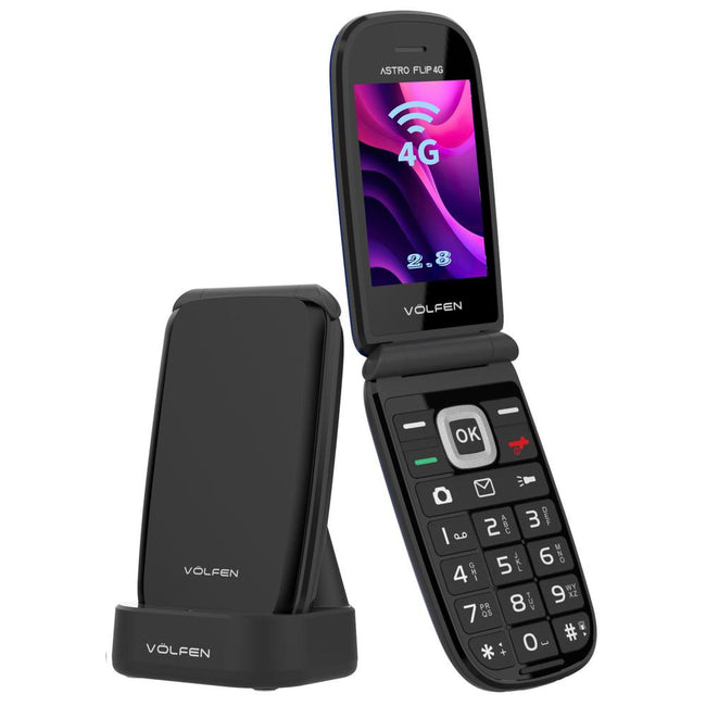 Telefono Movil Volfen Astro Flip 4g Negro Hover Image