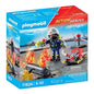 Playmobil - Bombero Con Bomba De Agua