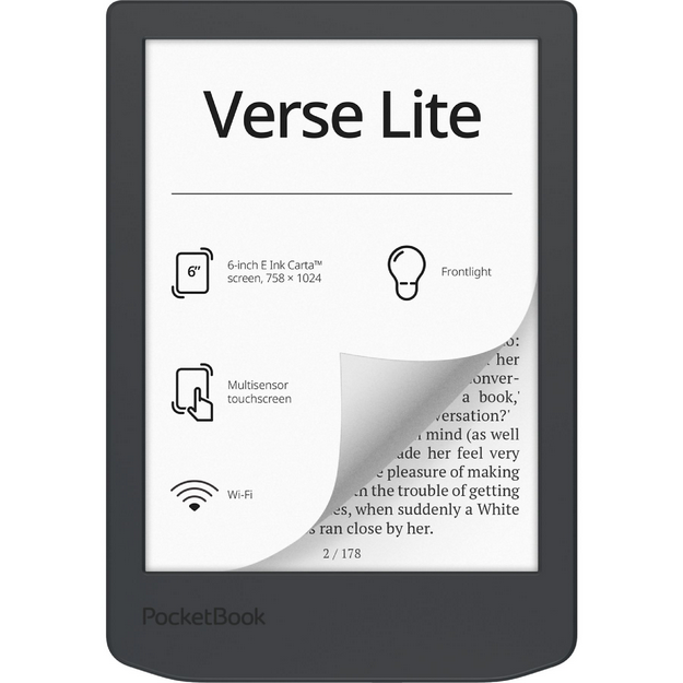 Libro Electronico Ebook Pocketbook Verse Lite 6 Pulgadas 8gb Midnight Grey
