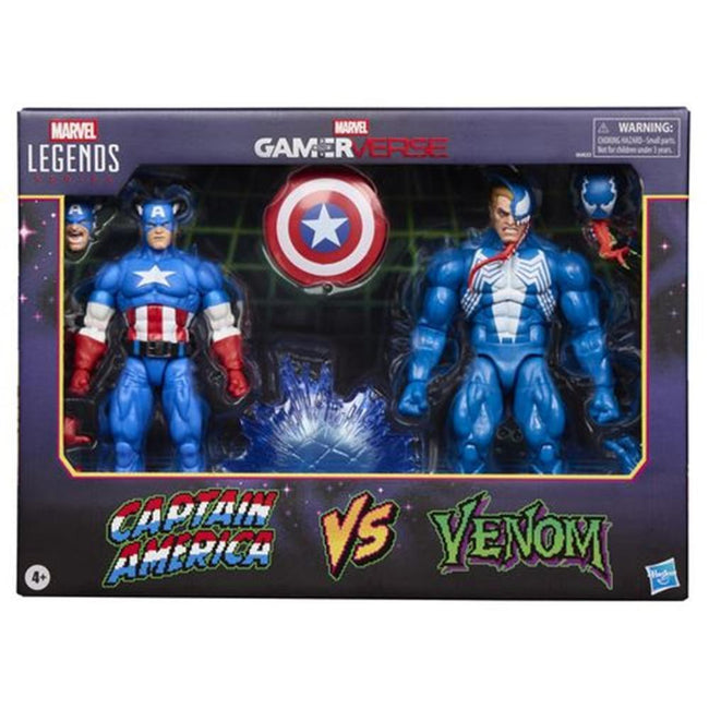 Pack 2 Figuras Hasbro Marvel Legends Gamerverse Captain America Vs Venom Hover Image