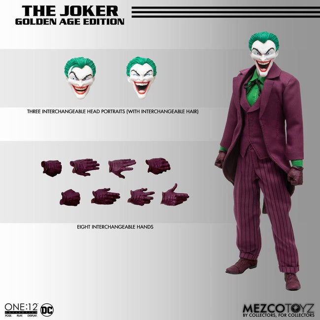 Figura Mezco Toyz Dc Universe One:12 Collective The Joker Golden Age Edition 17cm Hover Image