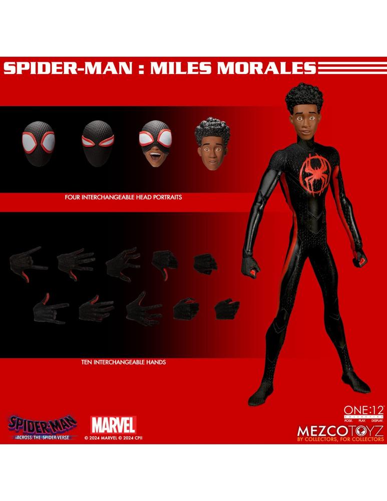 Figura Mezco Toyz Spider - Man Across The Spider - Verse Spider - Man Miles Morales 17cm