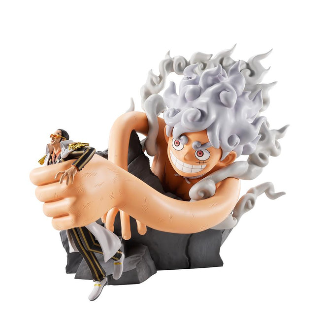 Figura Bandai Ichibansho One Piece Revible Moment Monkey D. Luffy Gear 5 Vs Borsalino Burst Enrgy Hover Image