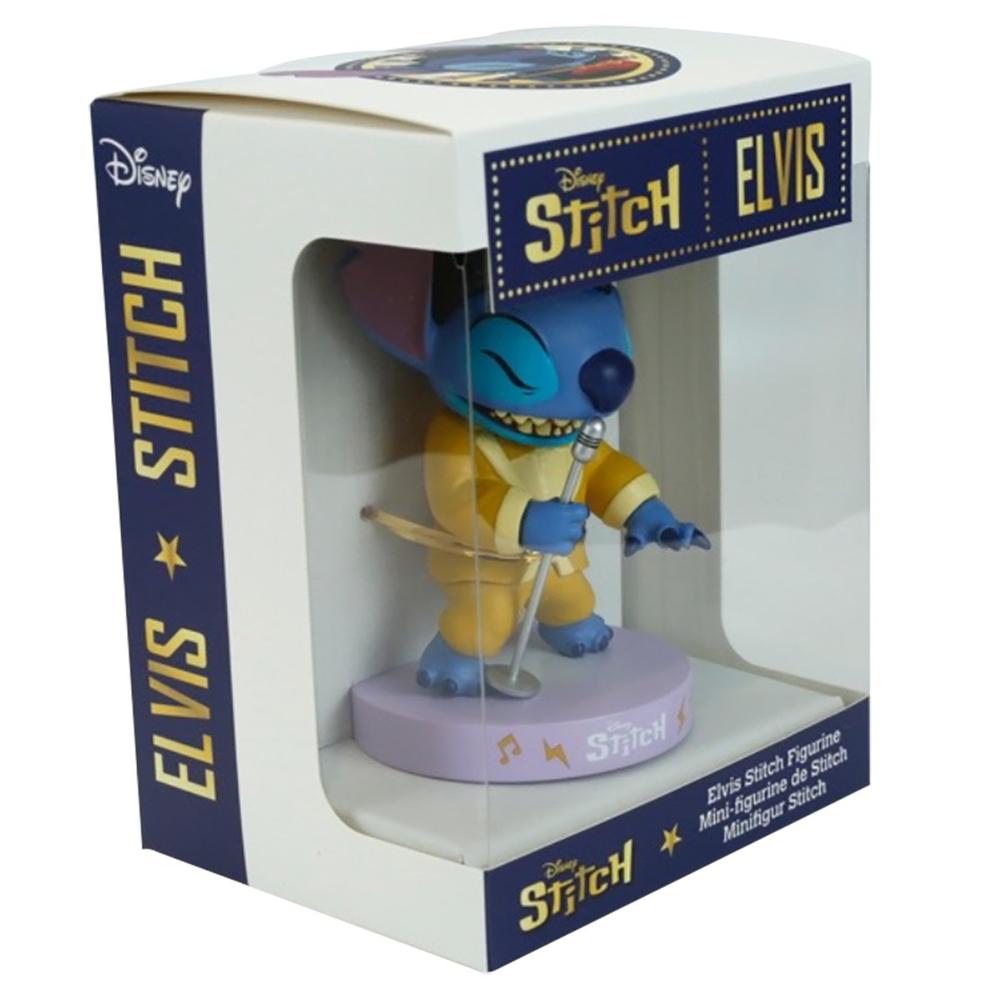 Figura Enesco Disney Stitch Elvis Traje Dorado