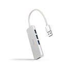 Hub Nanocable Usb - A 3.0. A 4xusb3.0 Usb - A - M - Usb 3.0 - H Aluminio Color Plata 18 Cm
