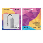 Adaptador Nanocable Usb - C 3.1 A Rj45 Con Pd 100w Usb - C - M Aluminio Color Gris 18 Cm