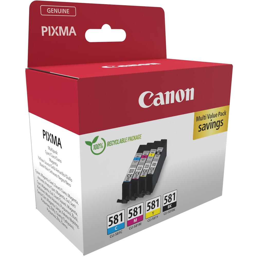 Multipack Tinta Canon Cli - 581 Bk - C - M - Y