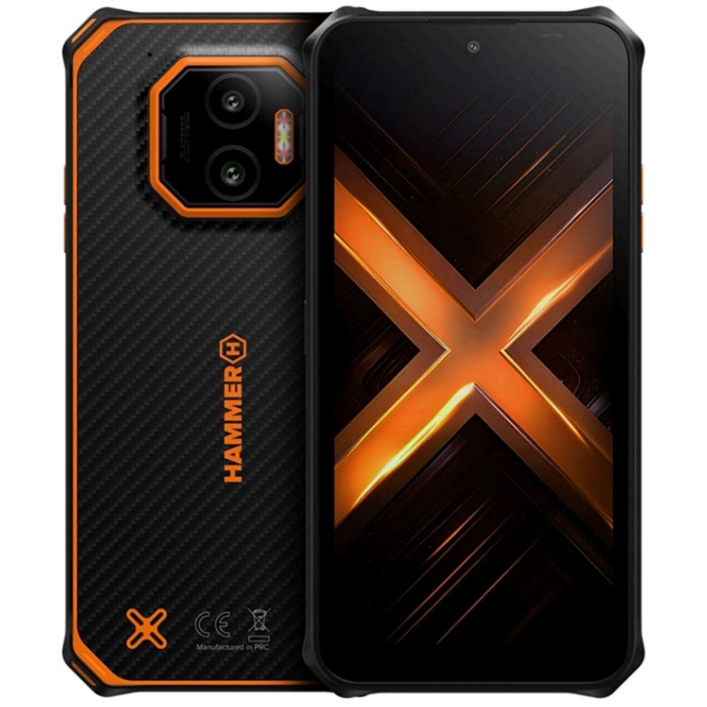 Movil Rugerizado Hammer Energy X2 5g 6 - 128gb Negro - Naranja