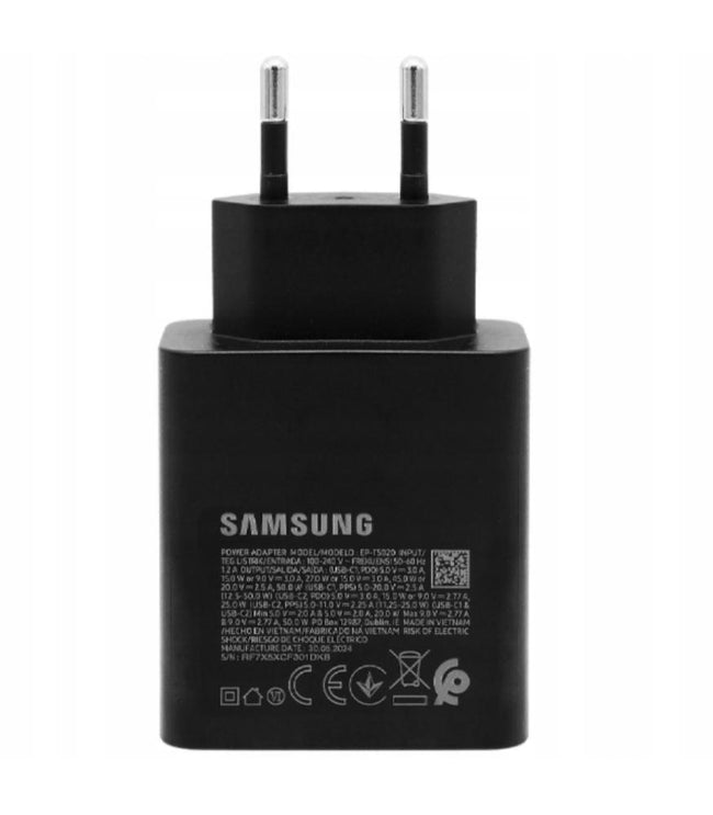 Cargador Samsung 50w 2x Usb Tipo C Negro + Cable Usb Tipo C Main Image