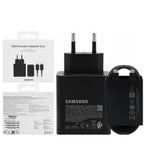 Cargador Samsung 50w 2x Usb Tipo C Negro + Cable Usb Tipo C