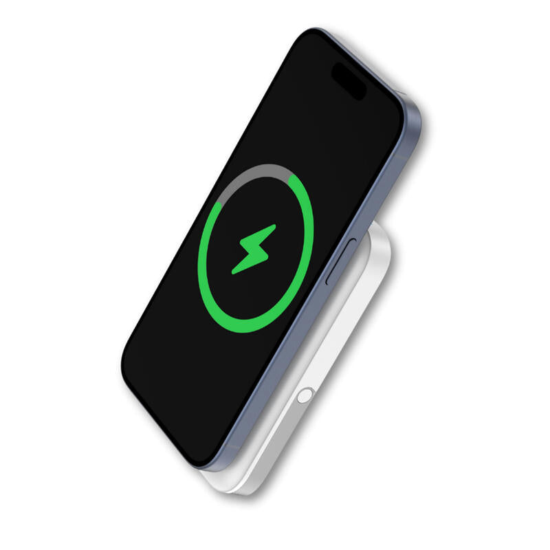 Powerbank Qcharx Atlas Inalambrico Magnetico 10000mah Blanco