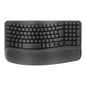 Teclado Logitech Ergo Series Wave Keys For Business Negro