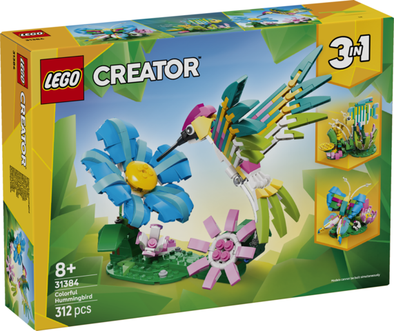 Lego Creator 3 Animales De Juguete En 1 Colibrí De Colores Hover Image