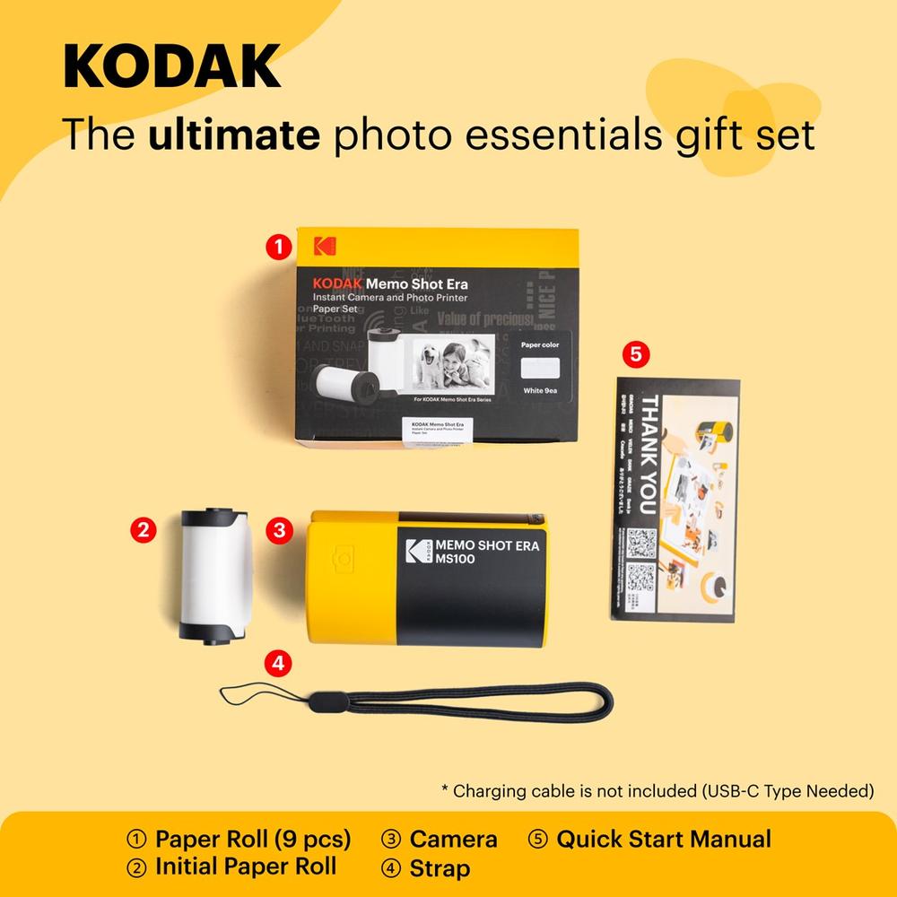 Camara Fotos Intantanea Kodak Memoshot Era Ms100 Combo 9 Uds Papel Fotografico