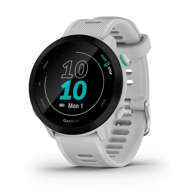 Smartwatch Garmin Forerunner 55 Bt Gps 42mm Mip Blanco Resistencia Agua 5atm Pulsómetro Sueo Hover Image