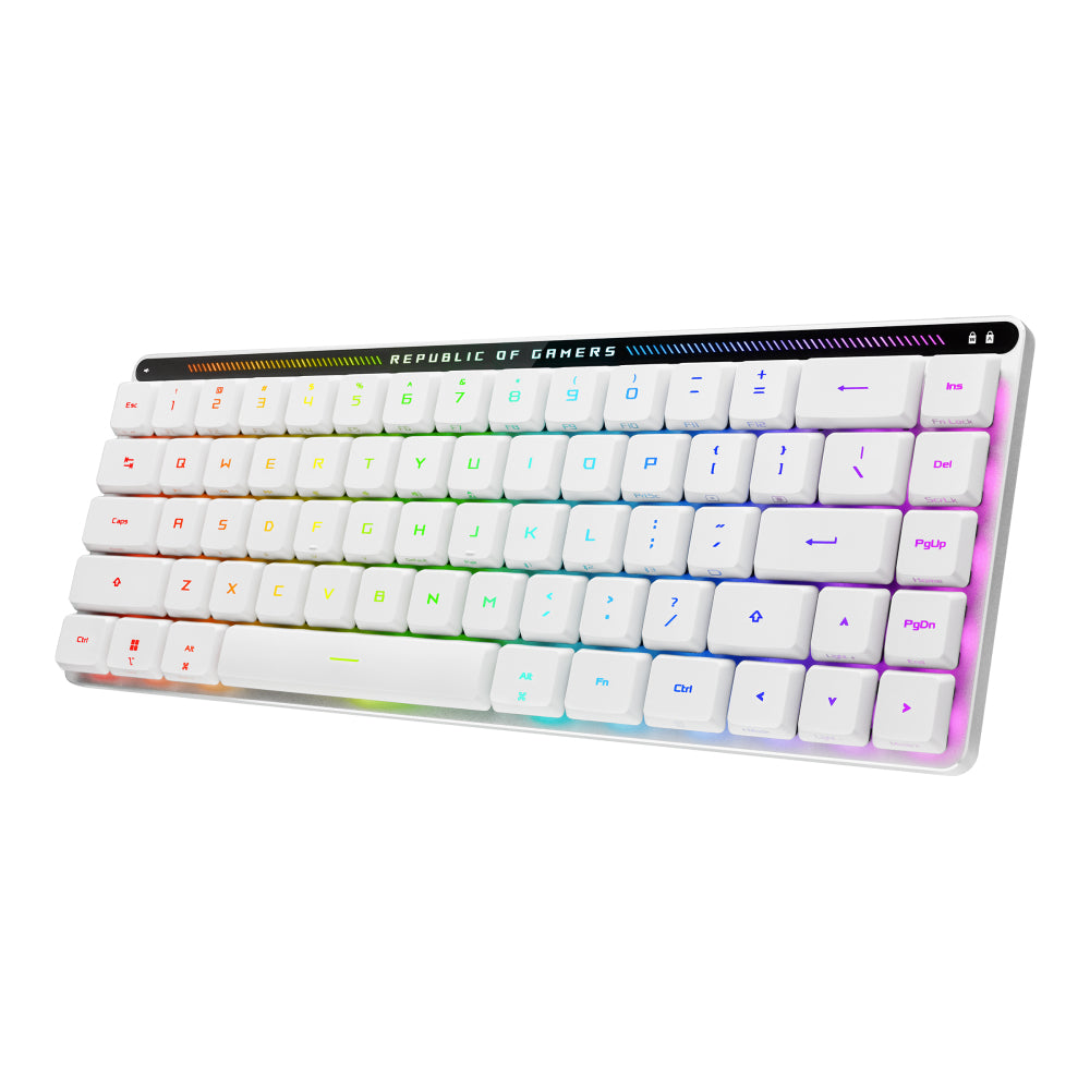 Teclado Gaming Asus Rog Falchion Rx Low Profile Inalambrico Rgb Blanco