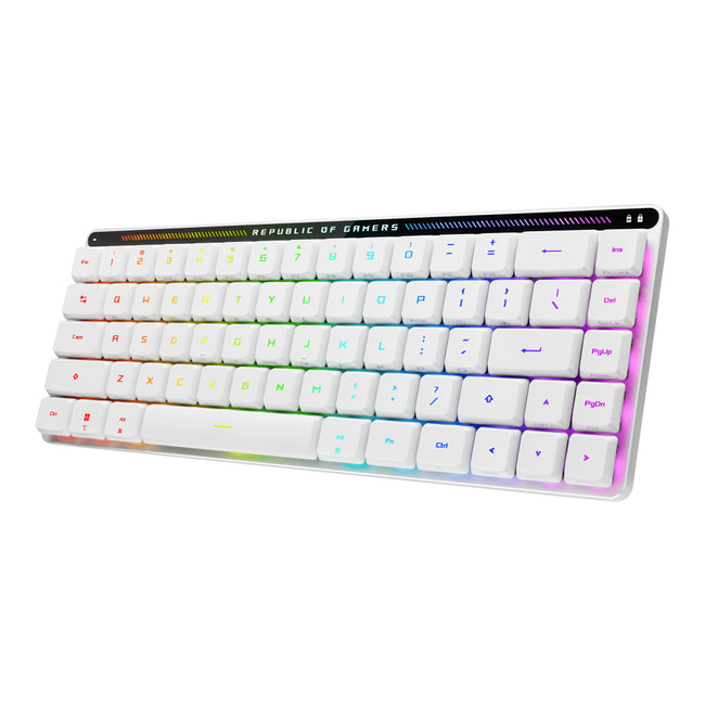 Teclado Gaming Asus Rog Falchion Rx Low Profile Inalambrico Rgb Blanco Hover Image