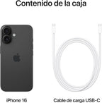 Telefono Movil Smartphone Apple Iphone 16 5g - 128gb - 6.1 Pulgadas Negro Acondicionado