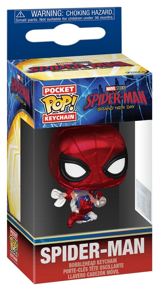 Funko Pop Keychain Llavero: Spider - Man Bnd - Spider - Man (metallic)