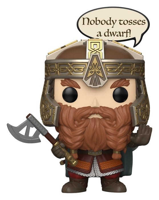 Funko Pop Sayings: El Seor De Los Anillos Gimli Nobody Tosses A Dwarf