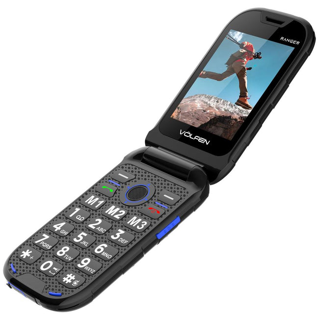 Telefono Movil Volfen Ranger Tipo Concha Azul Base De Carga Main Image